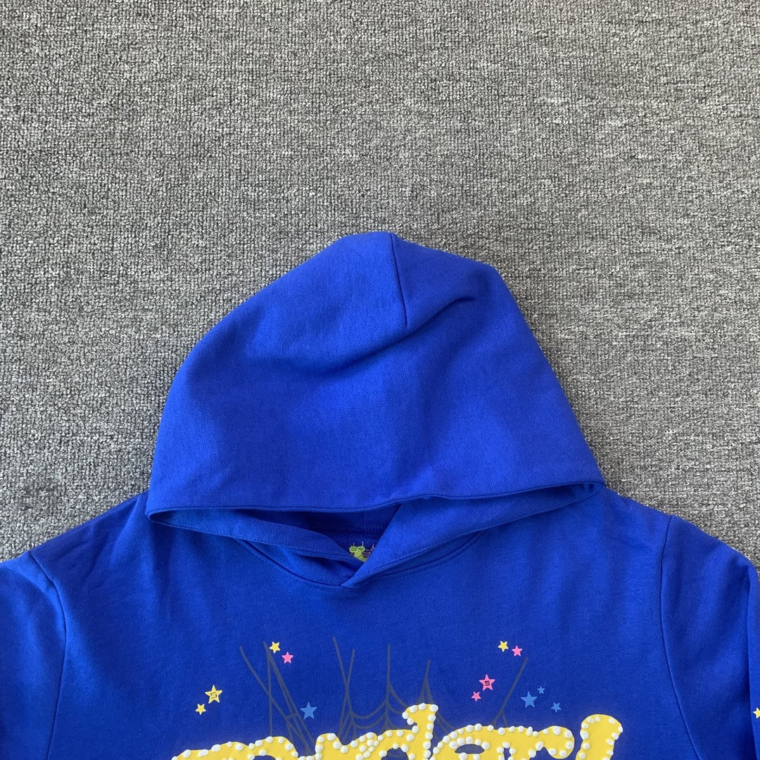 Sweat à capuche SP5DER TC bleu