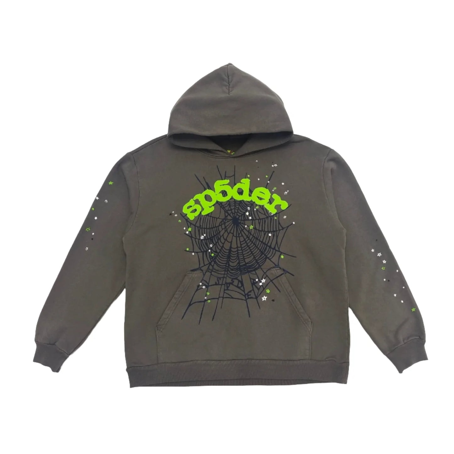 Sweat à capuche SP5DER WEB gris ardoise