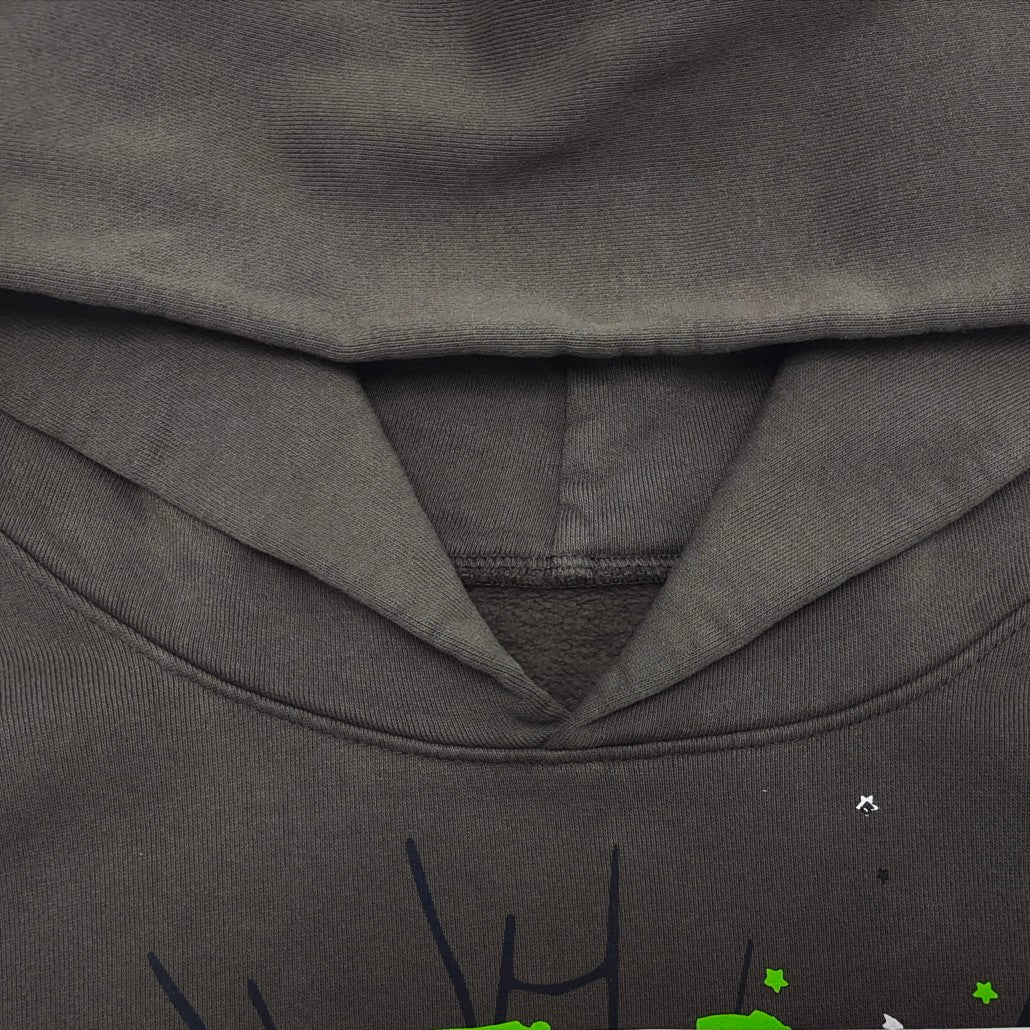 Sweat à capuche SP5DER WEB gris ardoise