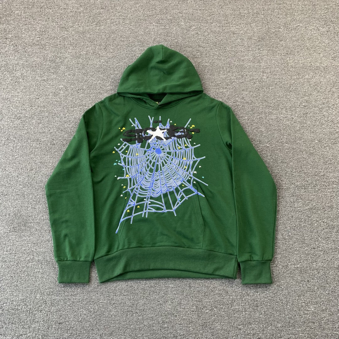 Sweat à capuche SP5DER LEGACY vert chasseur