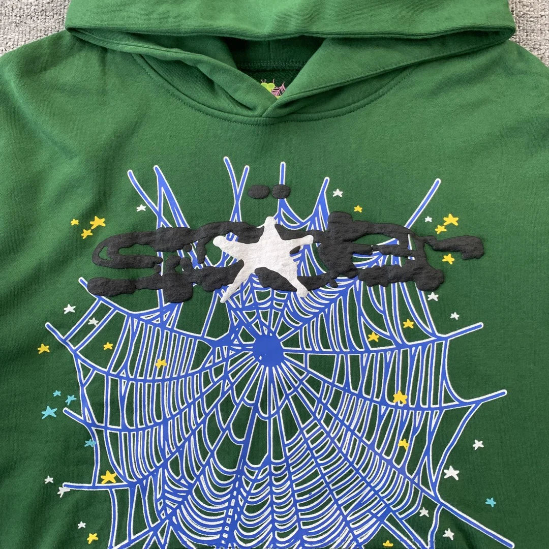 Sweat à capuche SP5DER LEGACY vert chasseur