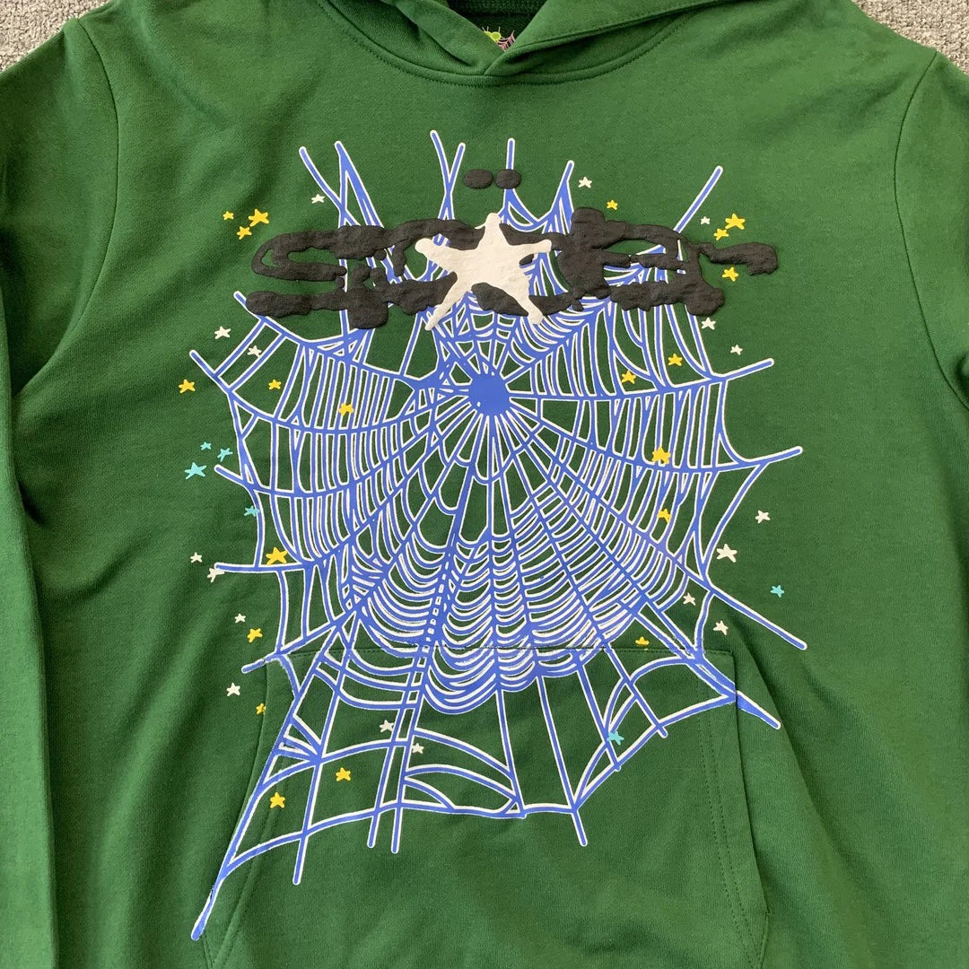 Sweat à capuche SP5DER LEGACY vert chasseur