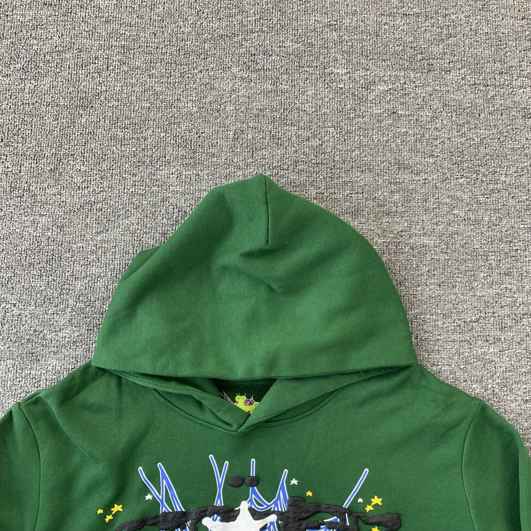 Sweat à capuche SP5DER LEGACY vert chasseur