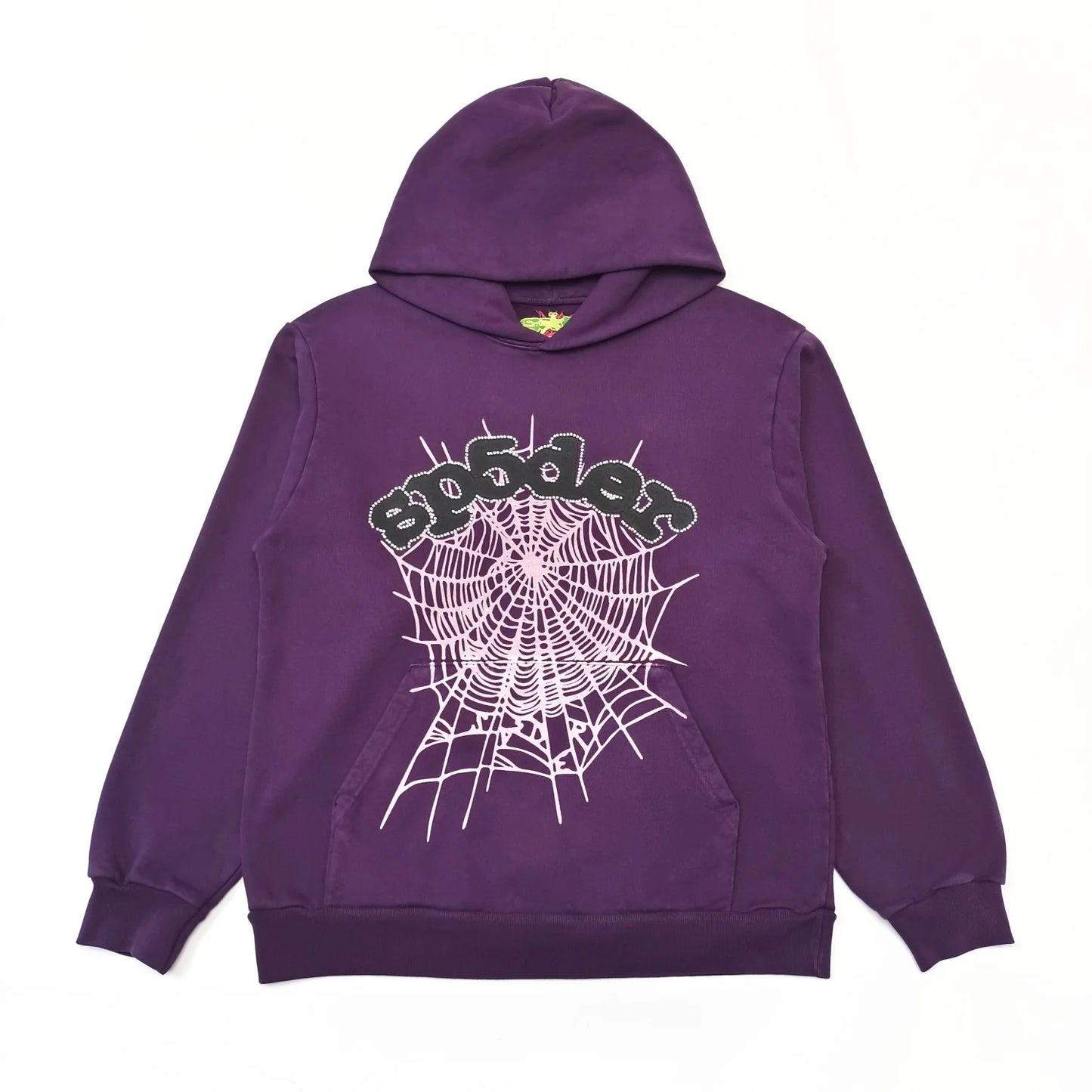 Sweat à capuche Web SP5DER violet