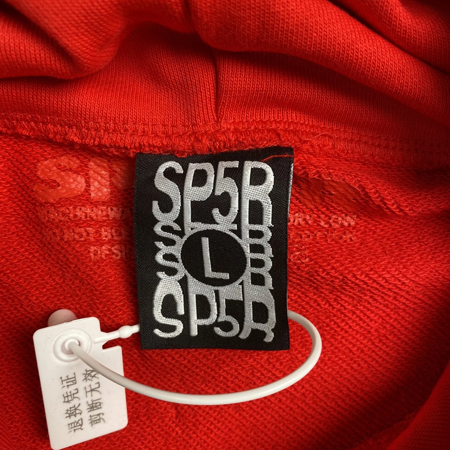 Sweat à capuche SP5DER WORLDWIDE RED ANGEL NUMÉRO 555 rouge
