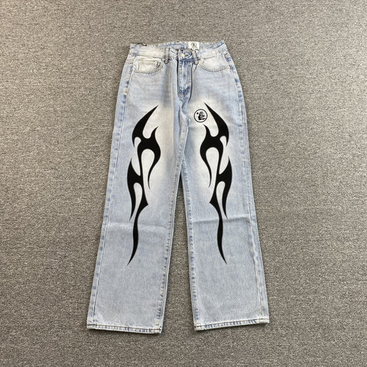 Jean Hellstar Black Flame bleu délavé