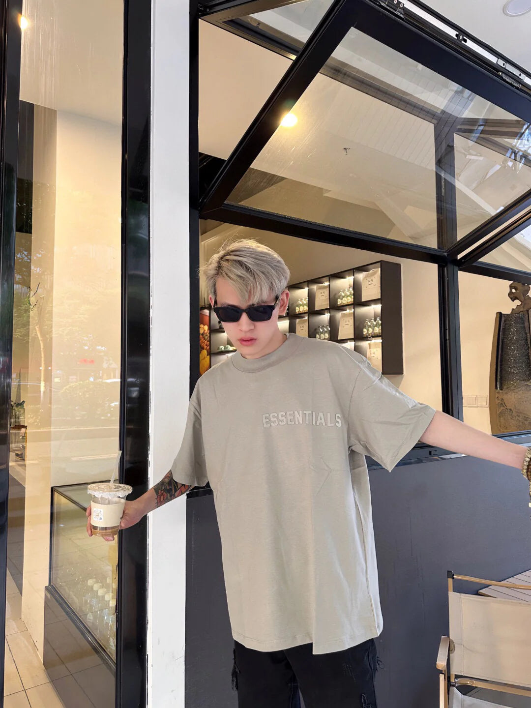 T-SHIRT ESSENTIELS FEAR OF GOD GRIS PIERRE
