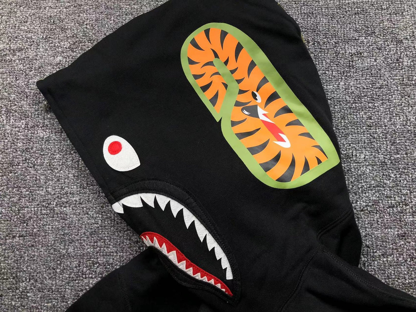 Sweat à capuche entièrement zippé BAPE Shark noir