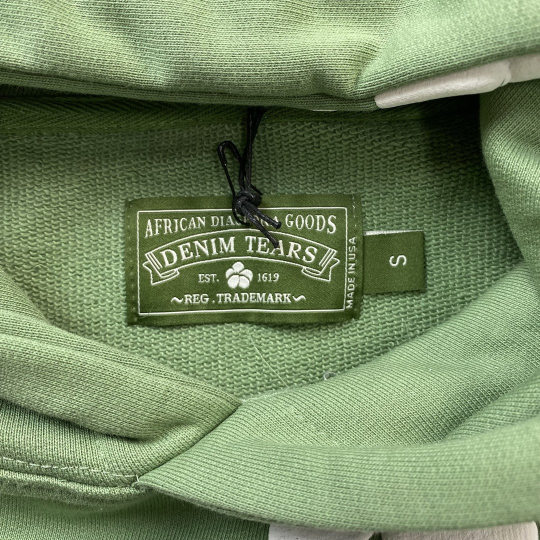 Sweat à capuche Denim Tears vert clair