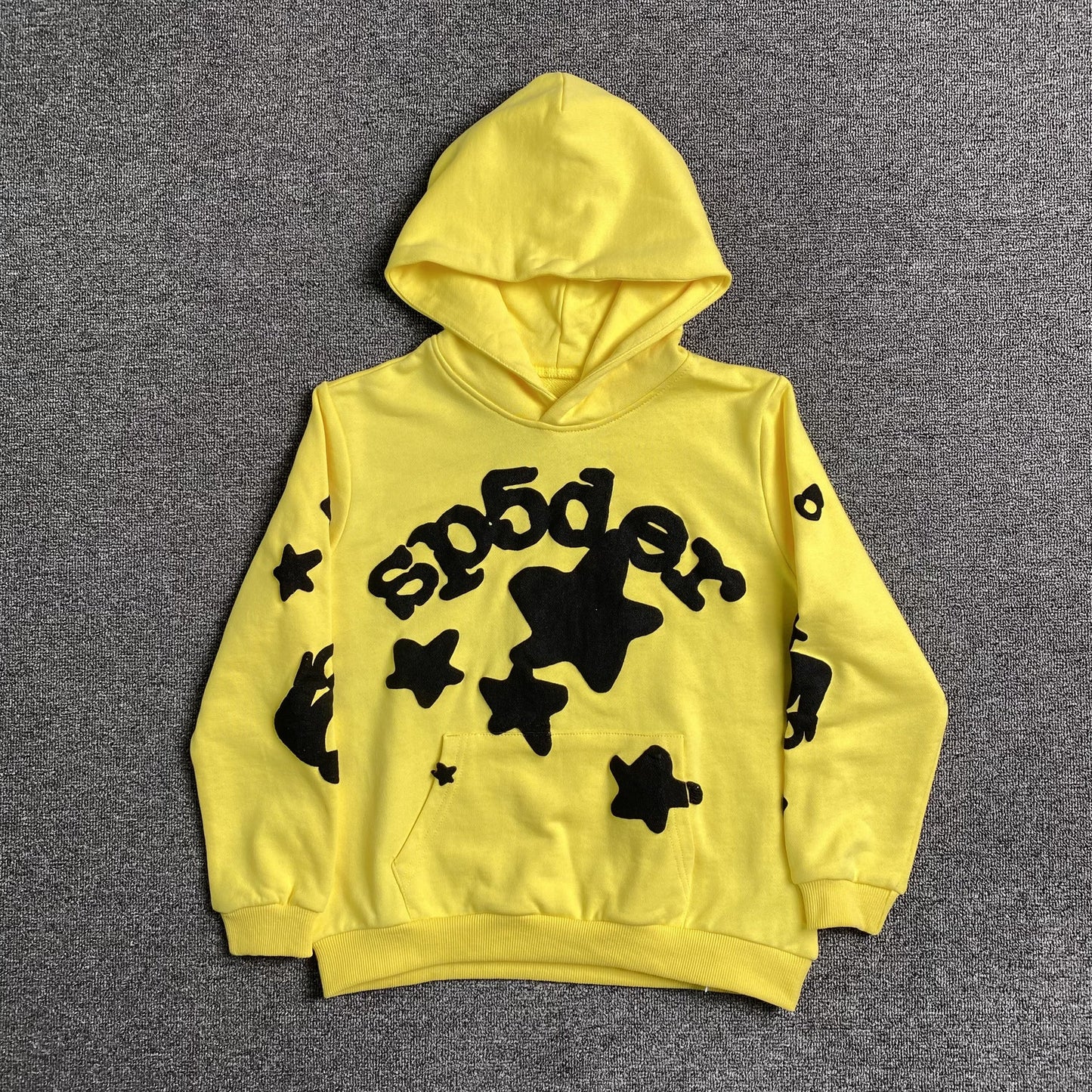 Sweat à capuche SP5DER BELUGA doré