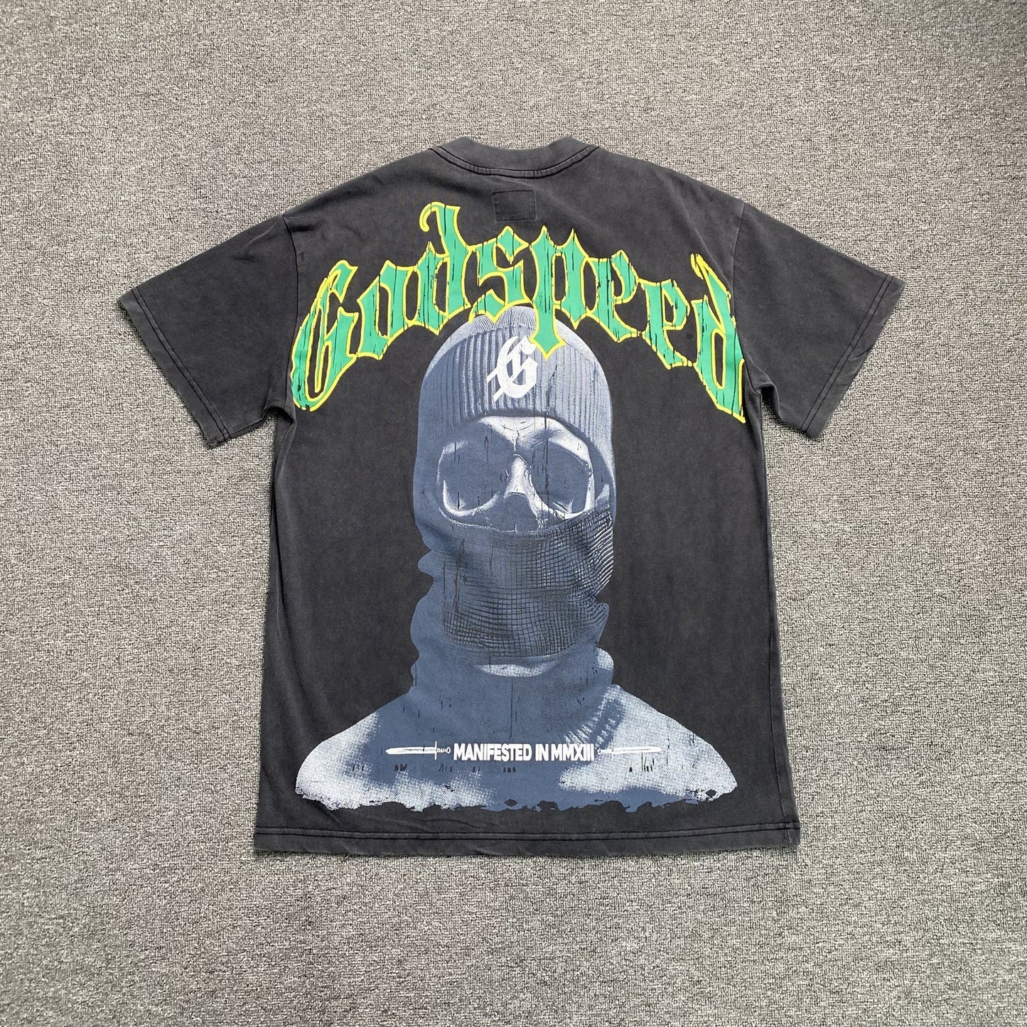 T-SHIRT GODSPEED BALACLAVA SZN NOIR DÉLAVÉ