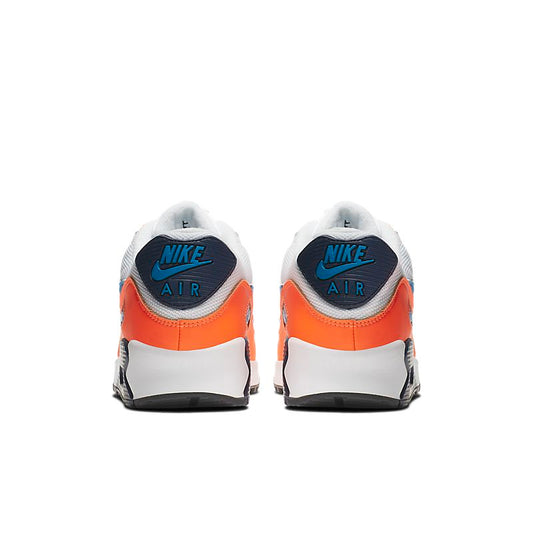 Nike Air Max 90 Blanc Photo Bleu Orange Total