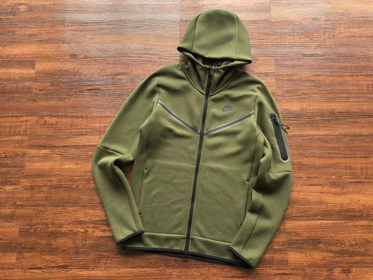 Sweat à capuche Nike Tech Fleece x Vert olive