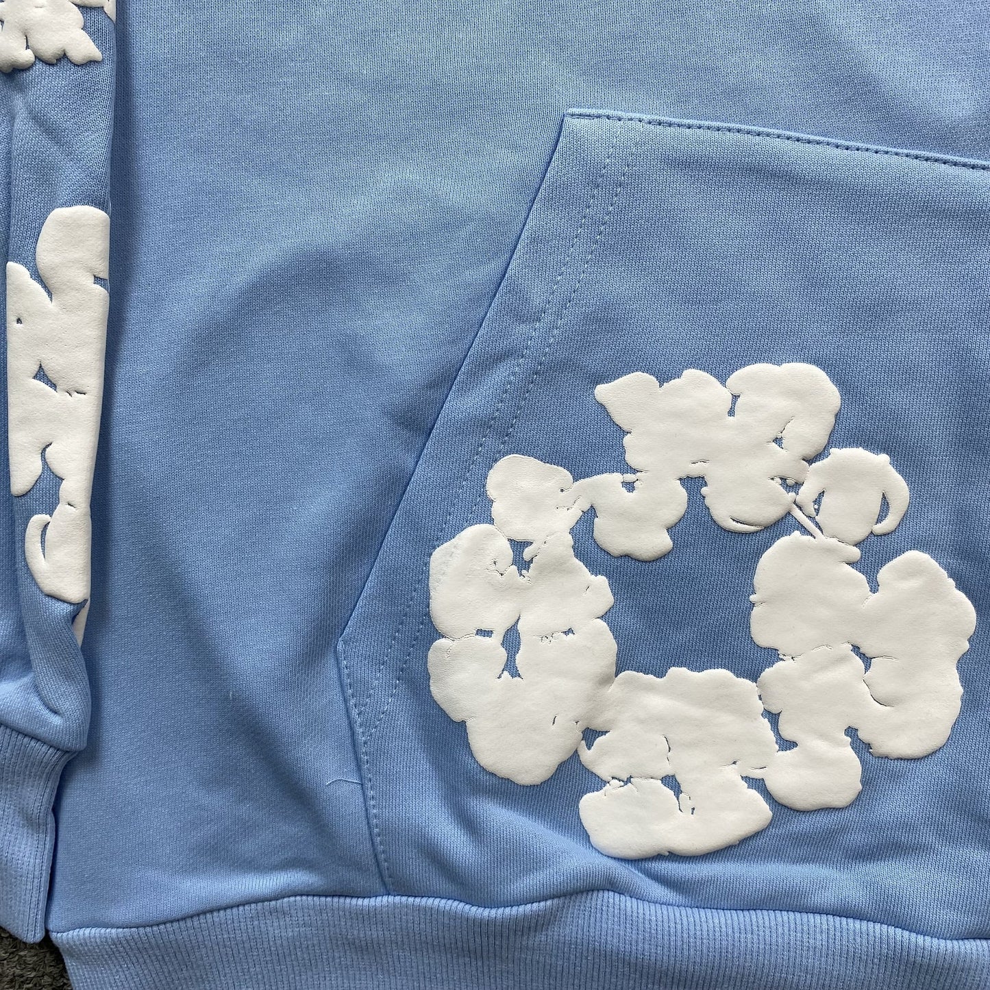 Sweat à capuche Denim Tears bleu baby