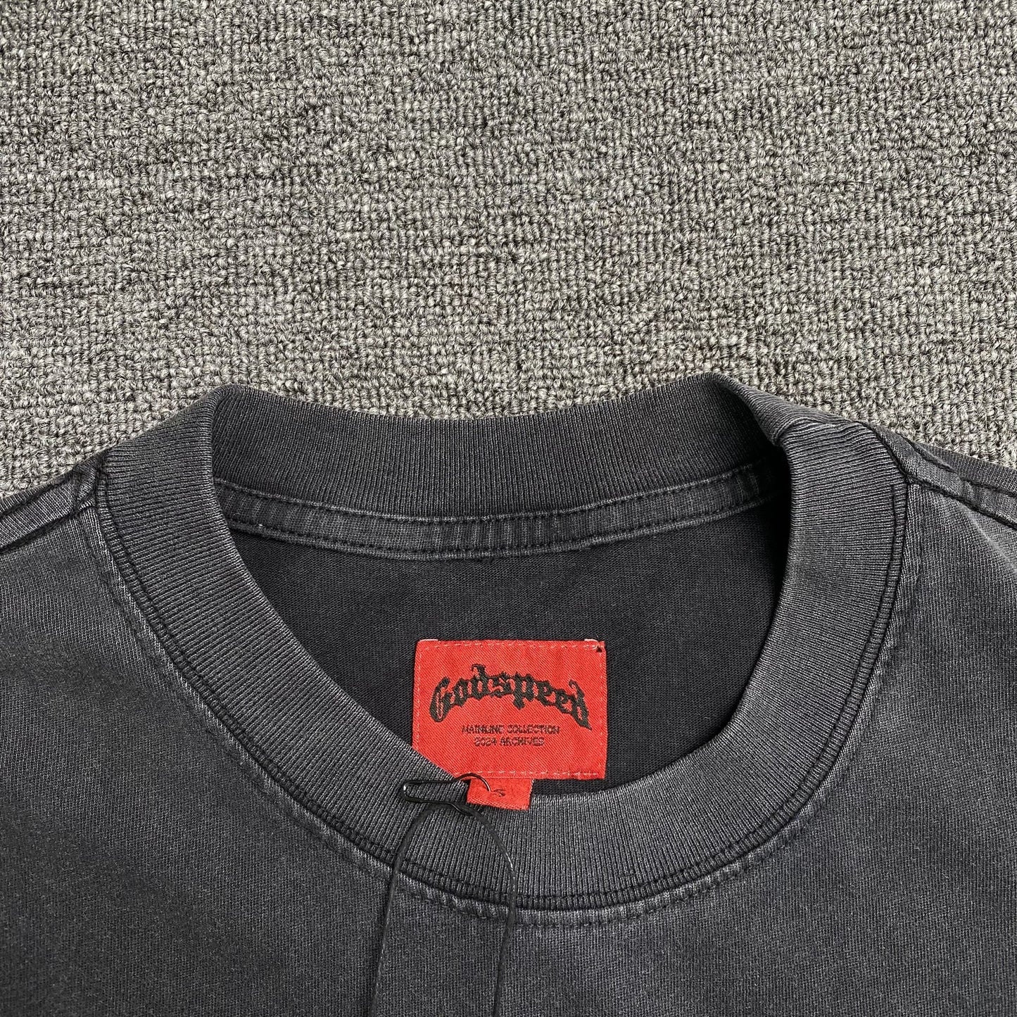 T-SHIRT GODSPEED BALACLAVA SZN NOIR DÉLAVÉ