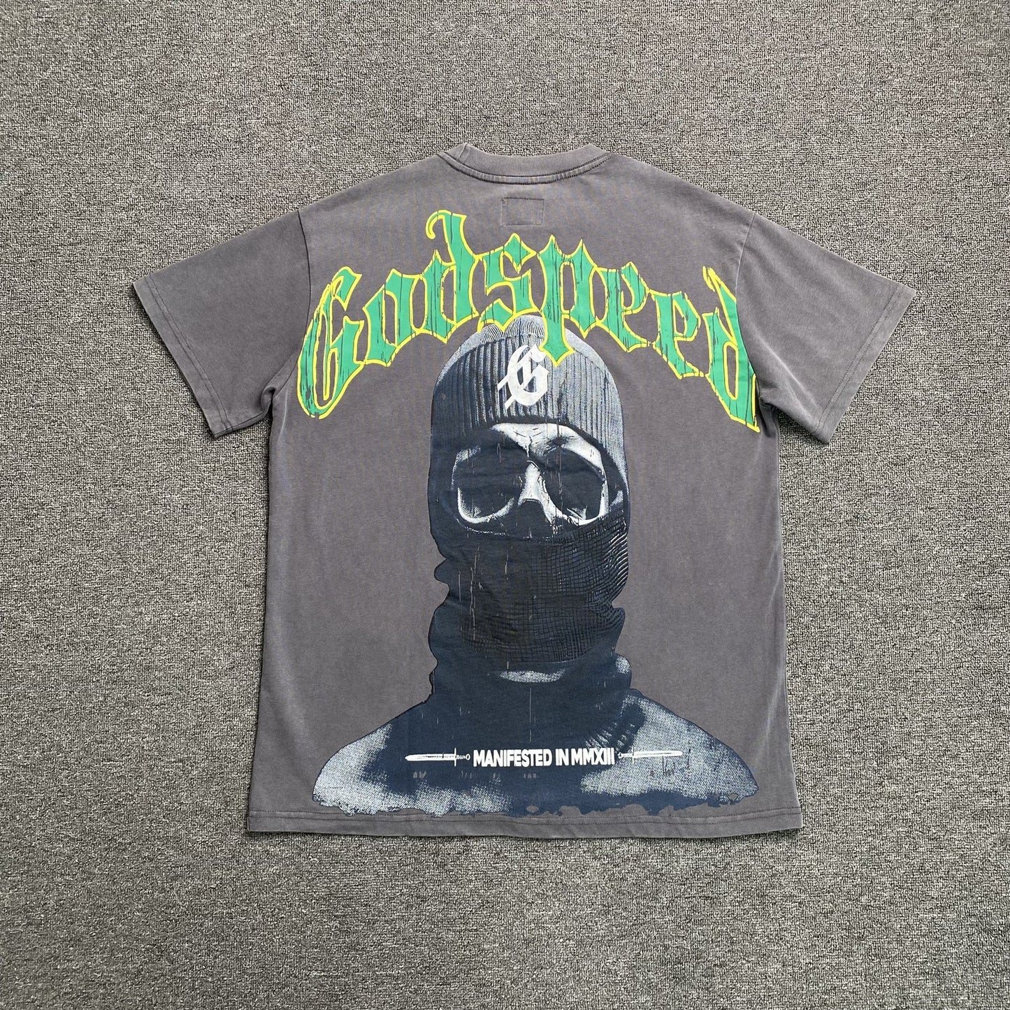 T-SHIRT GODSPEED BALACLAVA SZN GRIS DÉLAVÉ