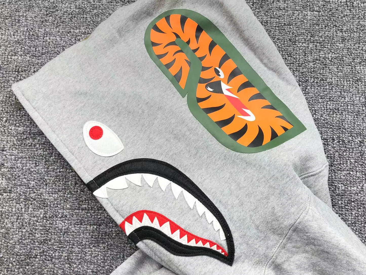 Sweat à capuche entièrement zippé BAPE GREEN CAMO GRIS
