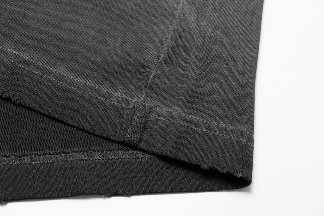 T-SHIRT CHROME HEARTS CROSS PATCH GRIS DÉLAVÉ