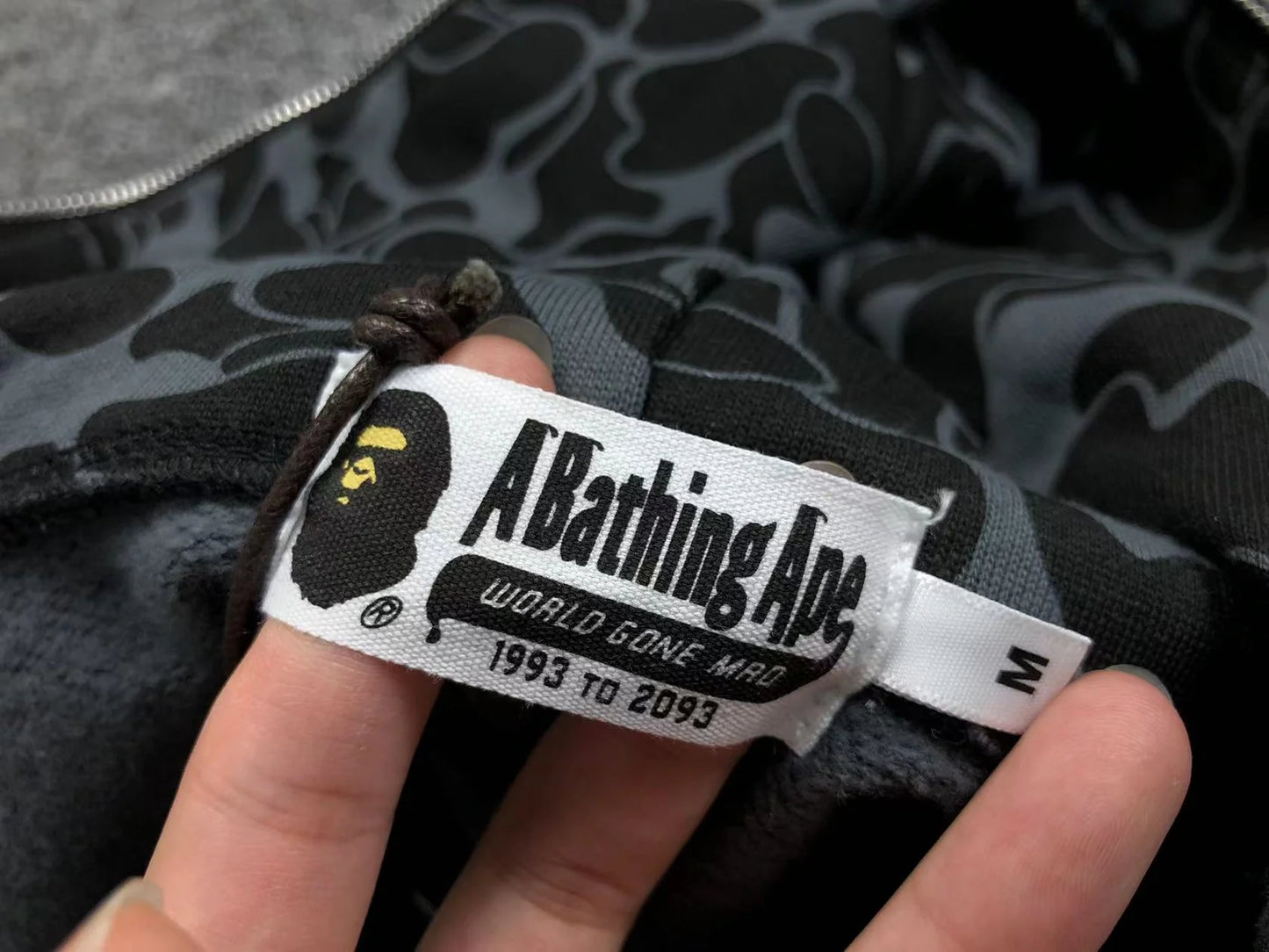 Sweat à capuche entièrement zippé BAPE x DOVER STREET MARKET SPECIAL CAMO SHARK NOIR