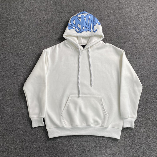 Sweat à capuche avec logo Syna World Hood blanc