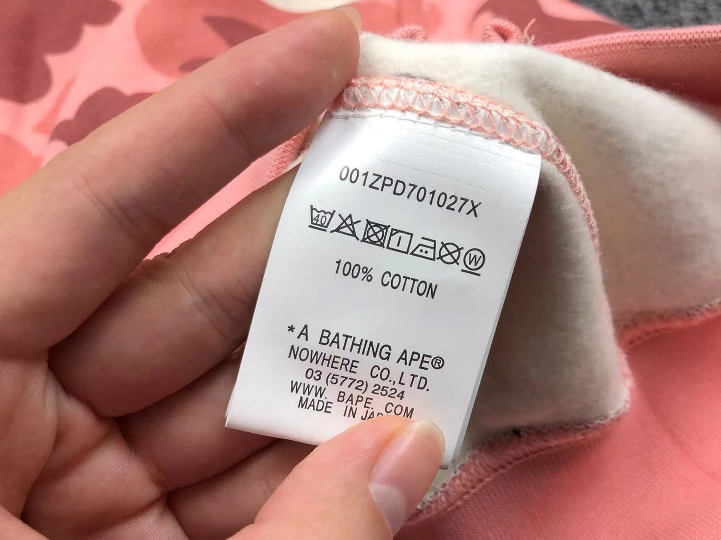 Sweat à capuche entièrement zippé BAPE x BARBIE DOT CAMO SHARK rose