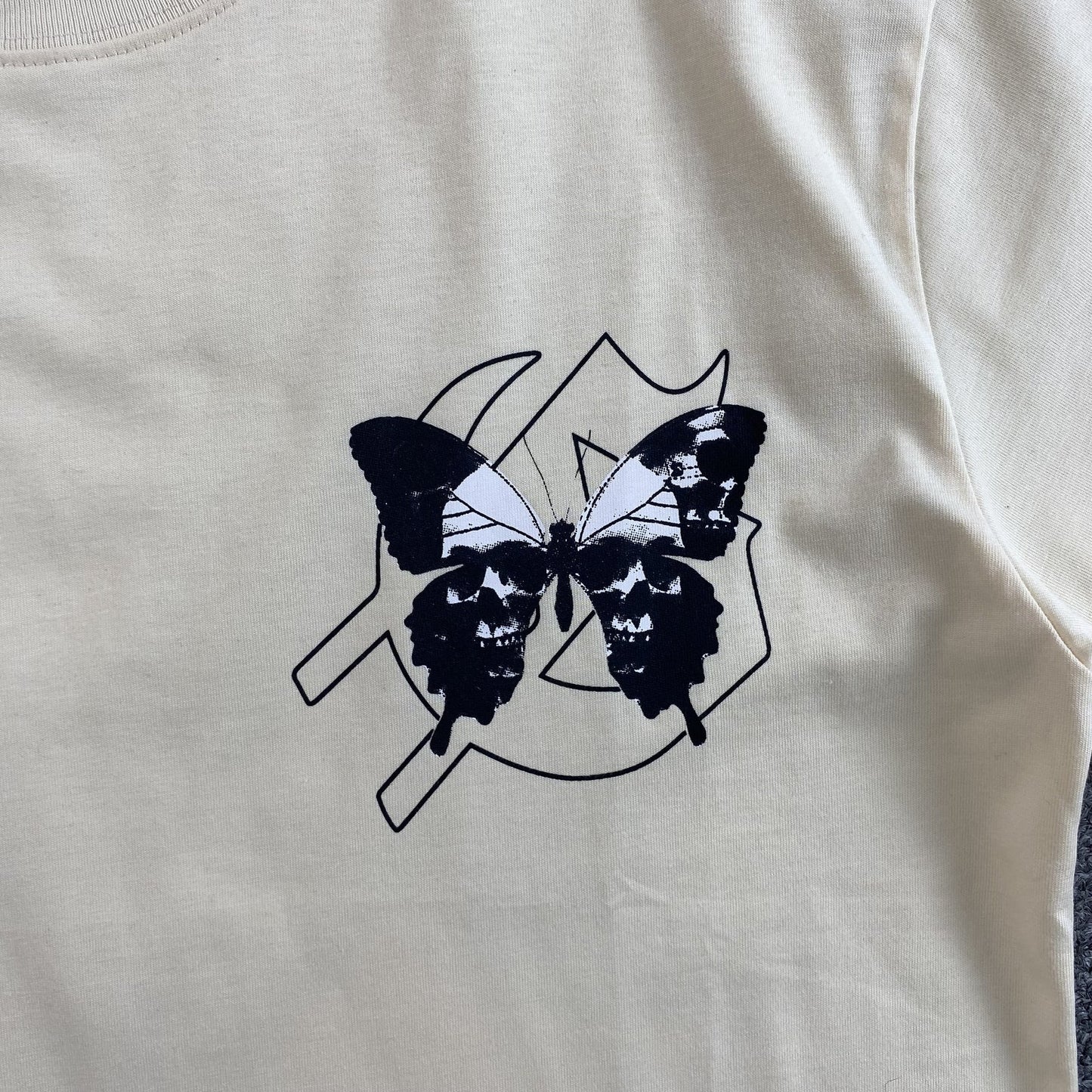 T-SHIRT EFFET PAPILLON GODSPEED BONE BLANC