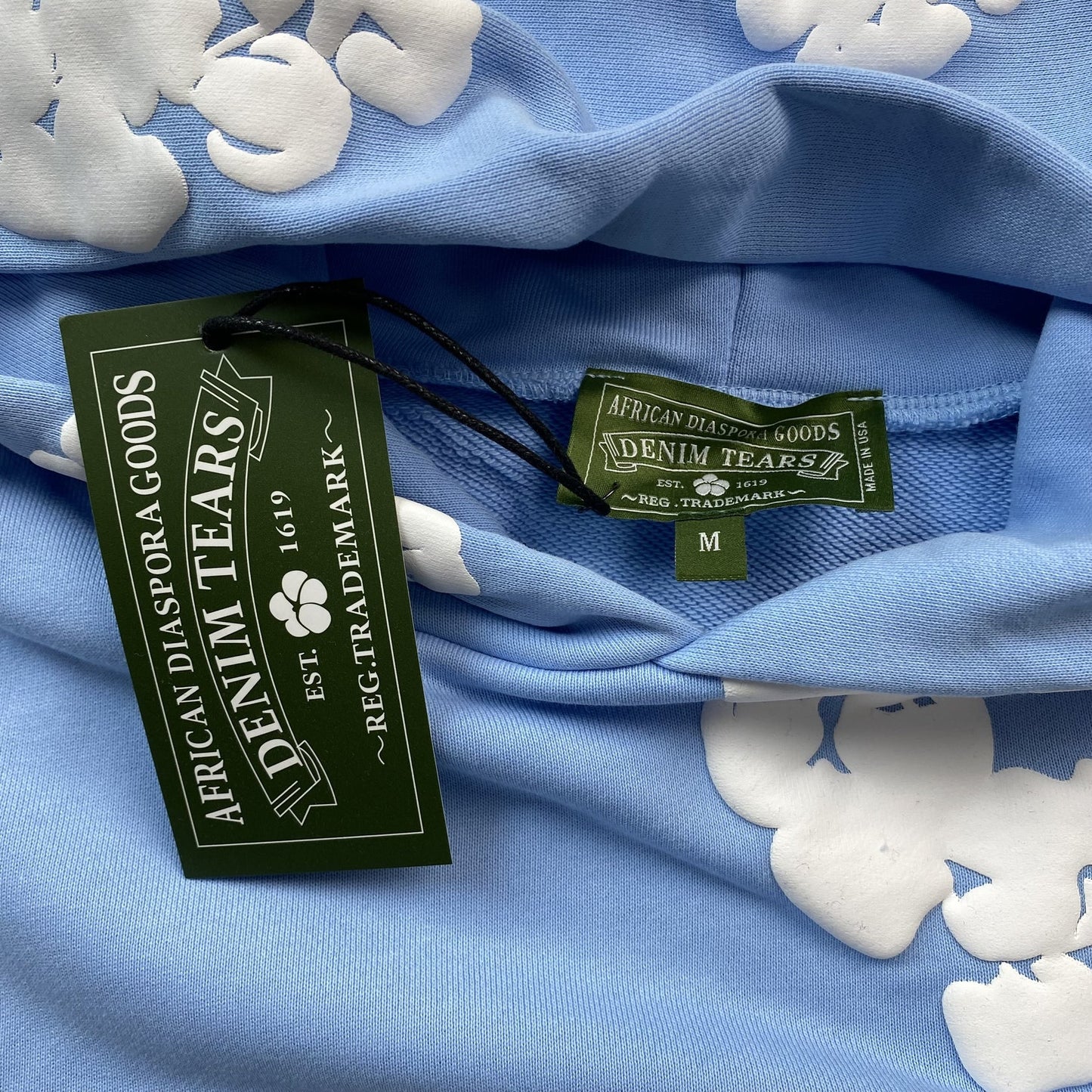 Sweat à capuche Denim Tears bleu baby