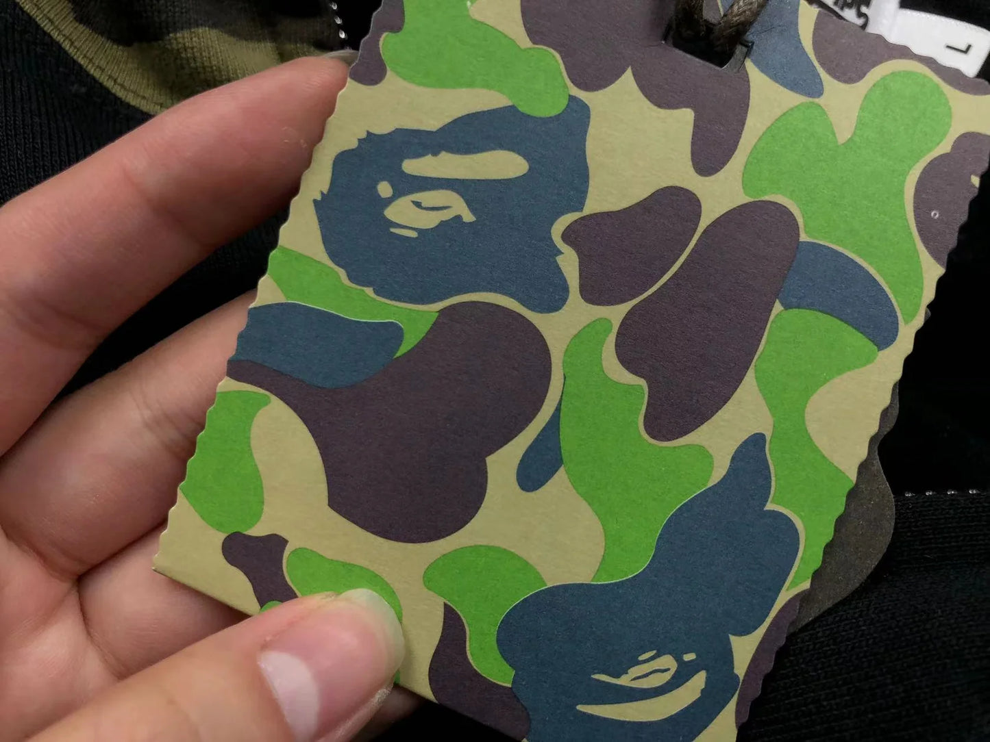 Sweat à capuche entièrement zippé BAPE GREEN CAMO noir
