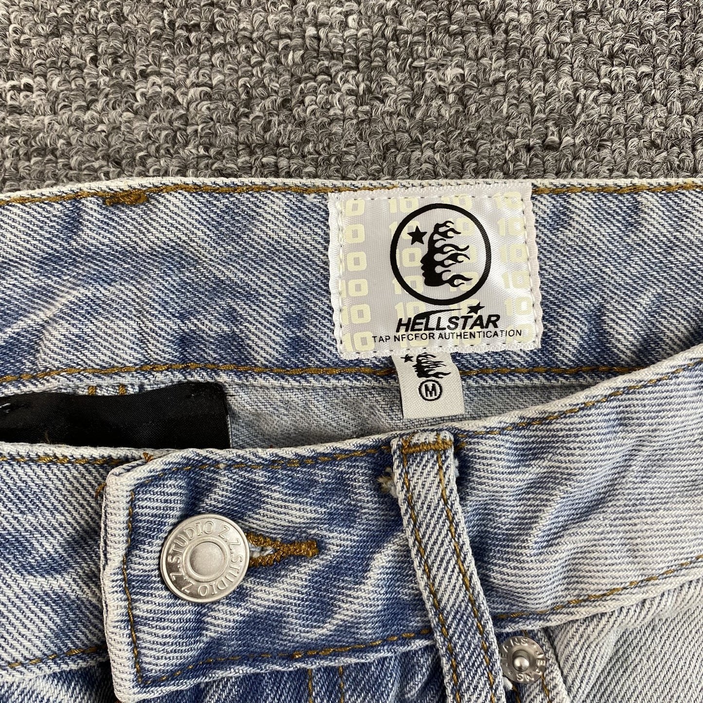 Jean Hellstar Black Flame bleu délavé