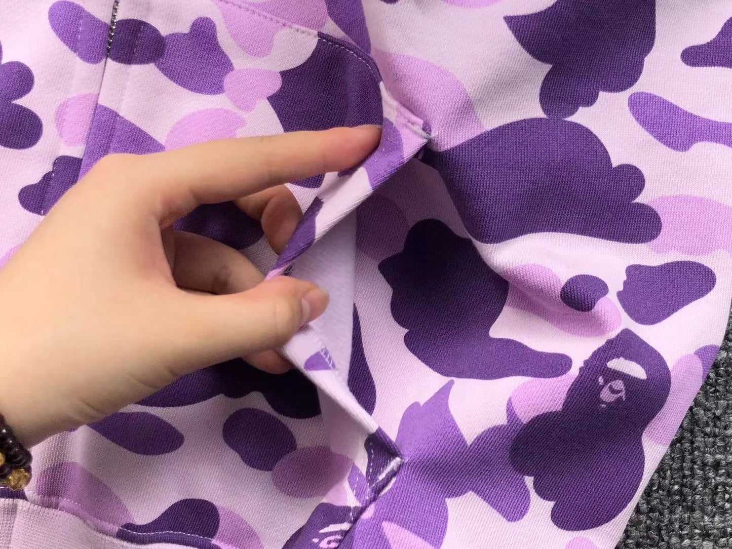 Sweat à capuche entièrement zippé BAPE COLOR CAMO VIOLET