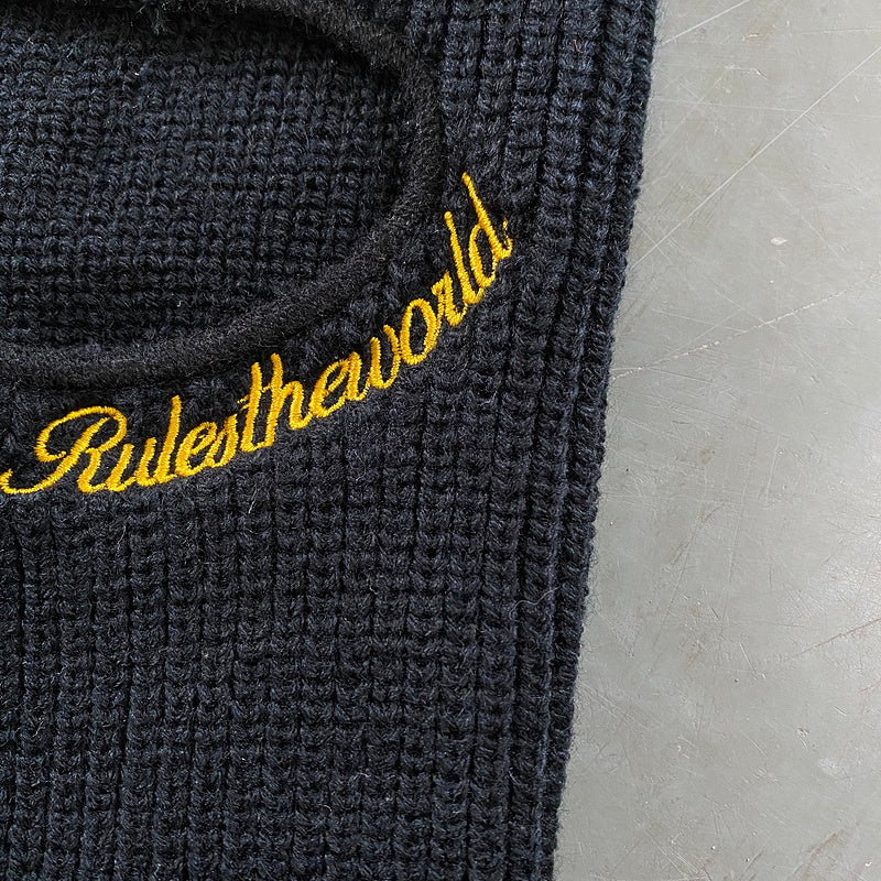 CAGOULE EN TRICOT CORTEIZ NOIR JAUNE