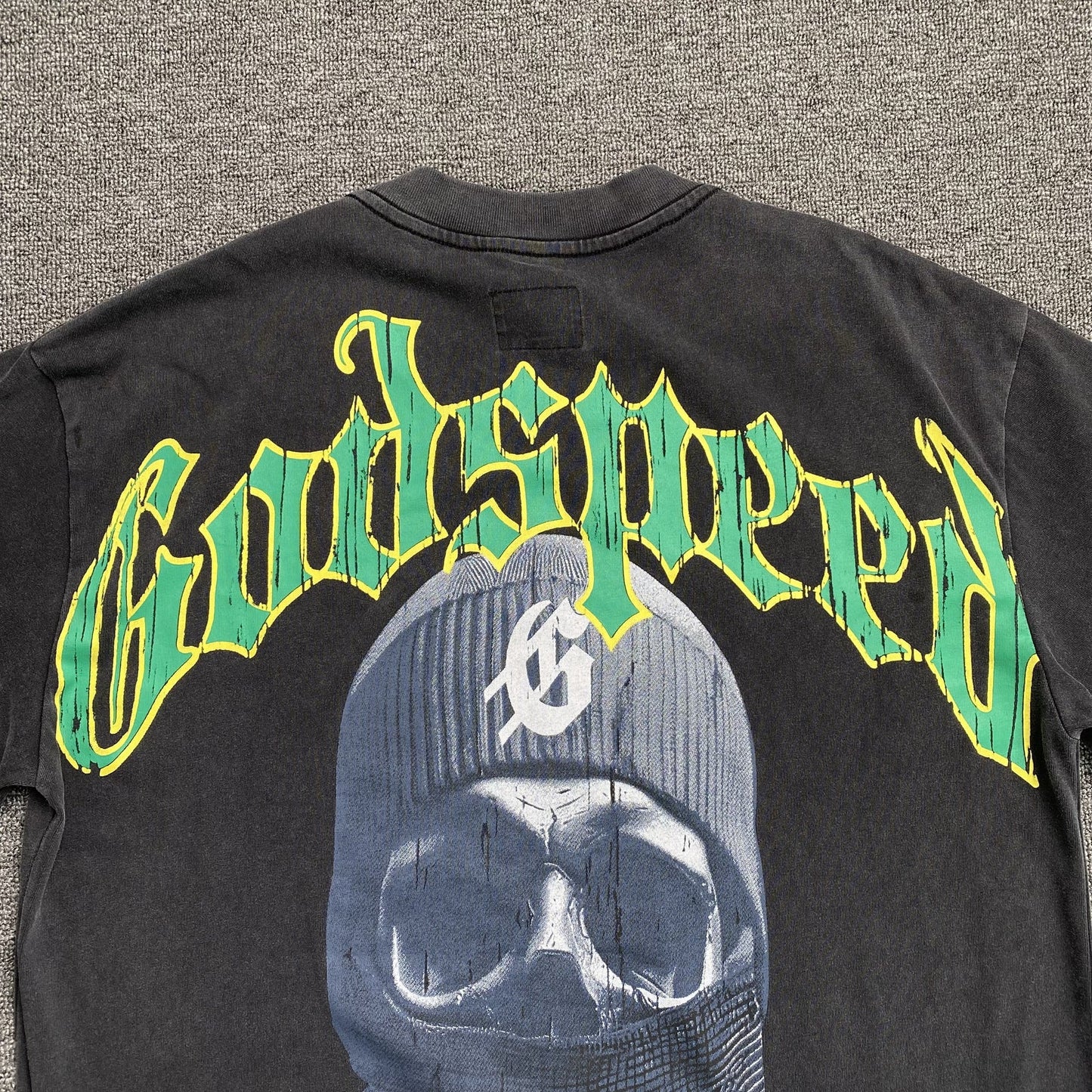 T-SHIRT GODSPEED BALACLAVA SZN NOIR DÉLAVÉ