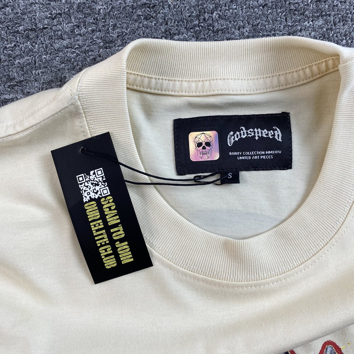 T-SHIRT GODSPEED ROCK DREAMS BONE BLANC