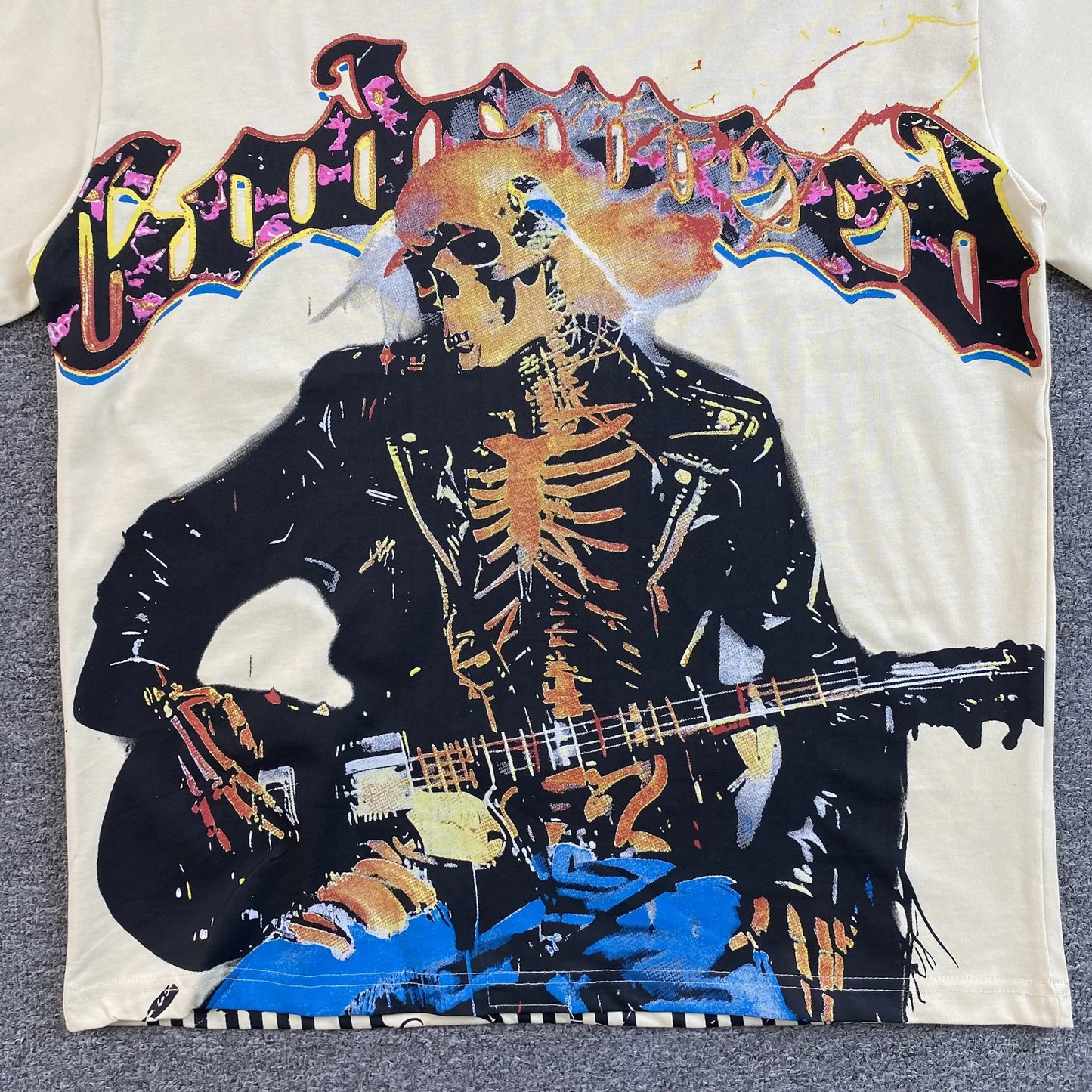 T-SHIRT GODSPEED ROCK DREAMS BONE BLANC