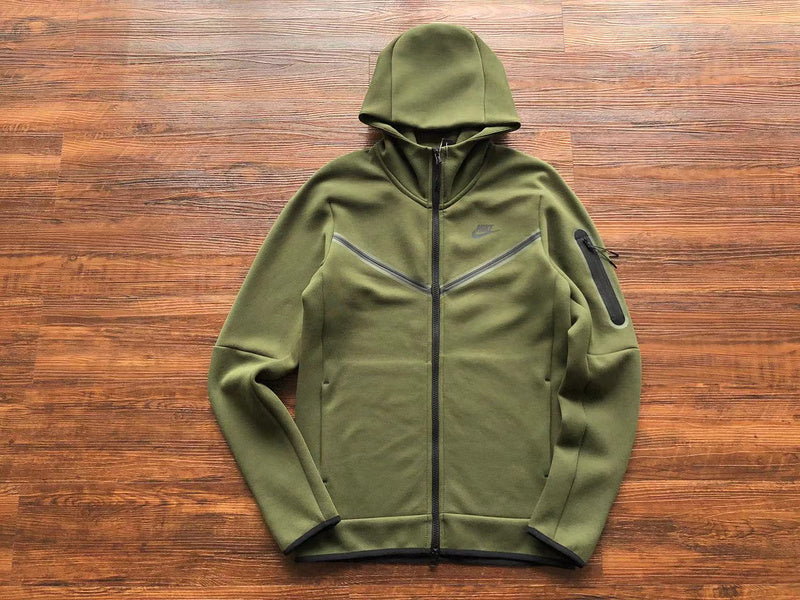 Sweat à capuche Nike Tech Fleece x Vert olive