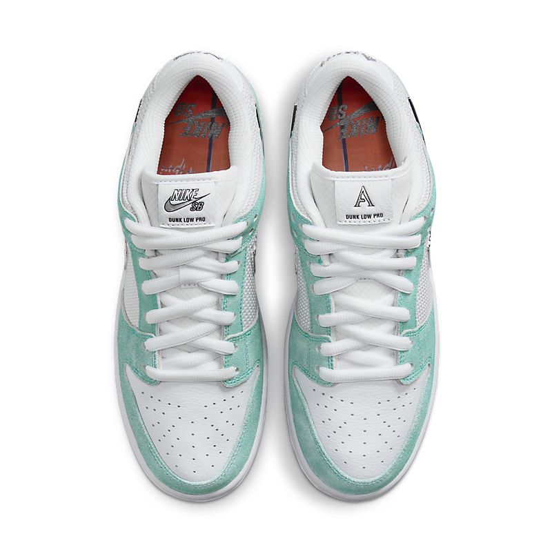 NIKE Dunk Low QS April Racer Blue/Metallic Silver-White