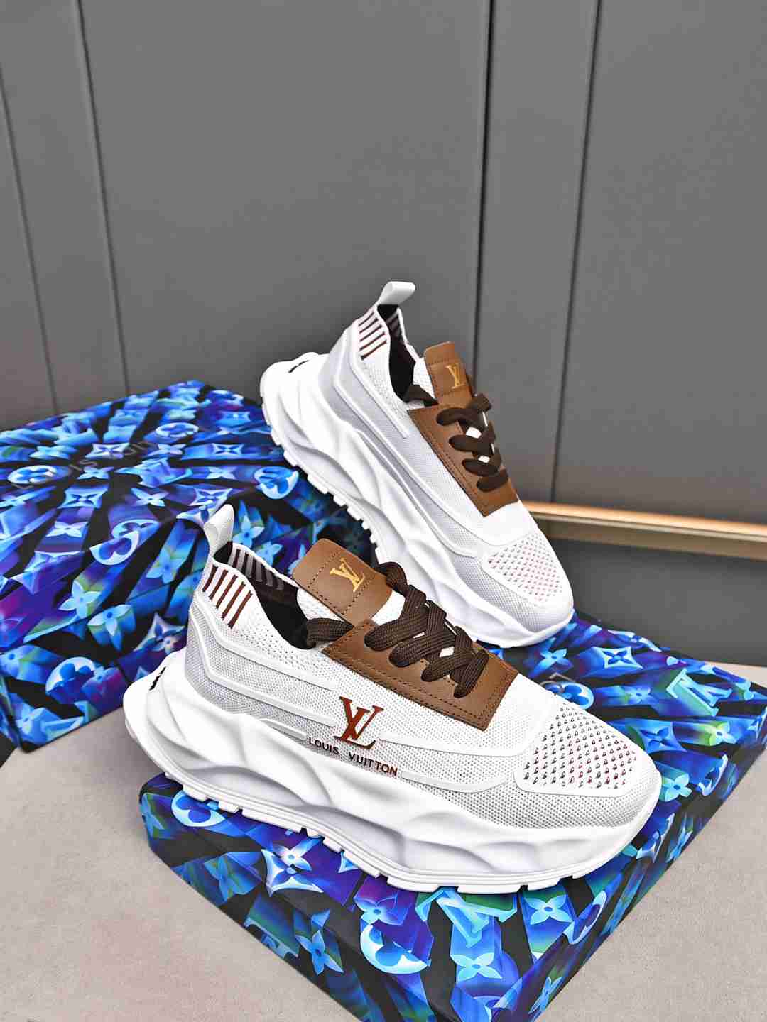 Sneaker LOUIS VUITTON MARRON BLANC
