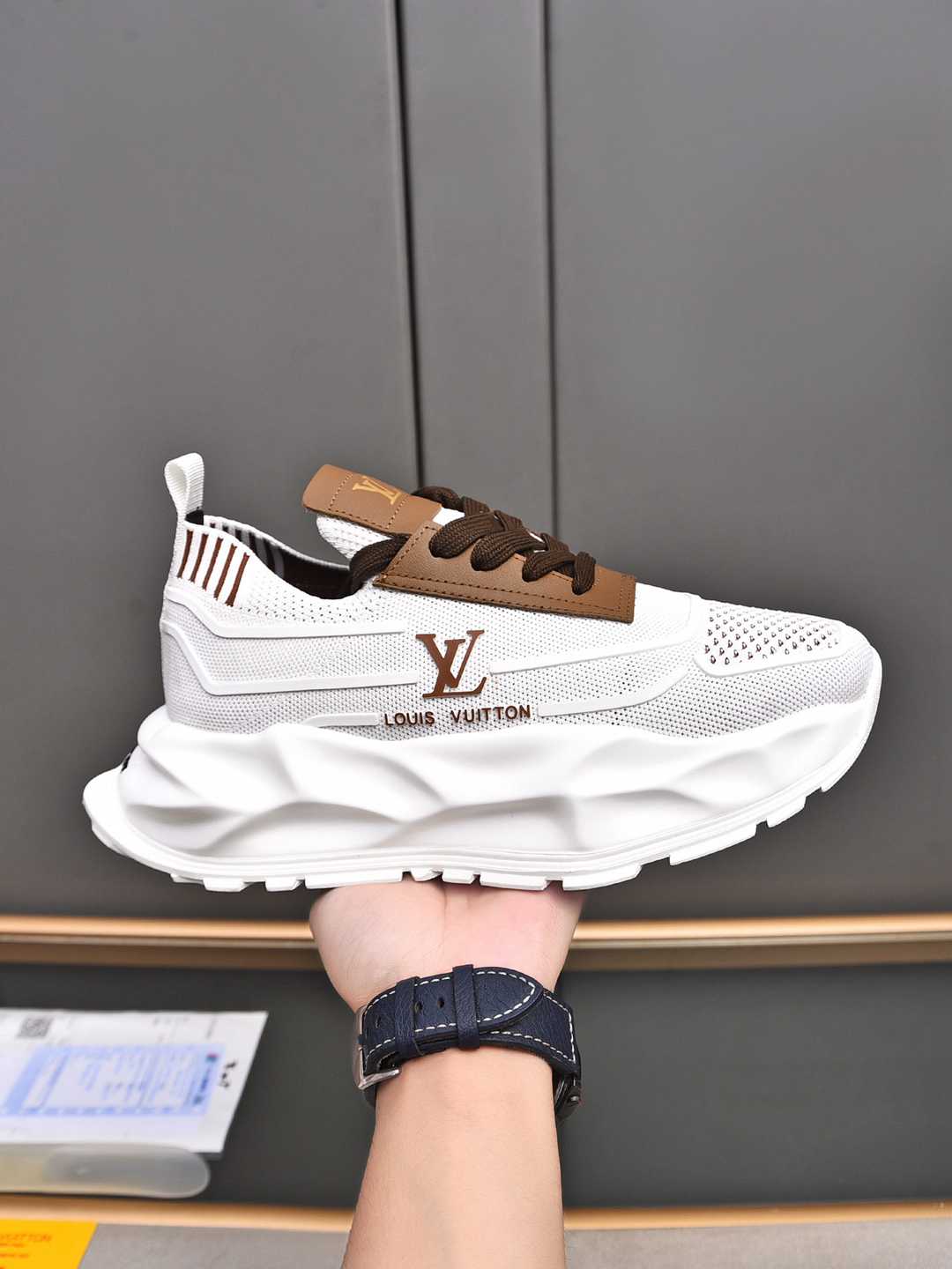 Sneaker LOUIS VUITTON MARRON BLANC