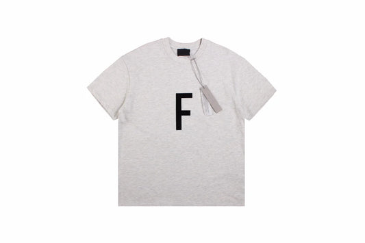 T-shirt « Fear of God » avec la lettre F (gris clair)
