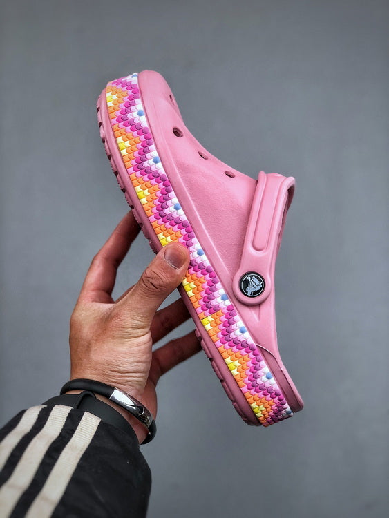 CROCS Classic Crush Marbled Clog ROSE