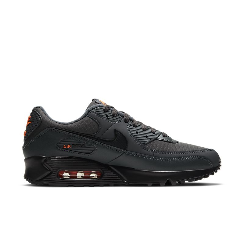 Nike Air Max 90 Iron Grey Noir Total Orange