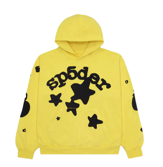 Sweat à capuche SP5DER BELUGA doré