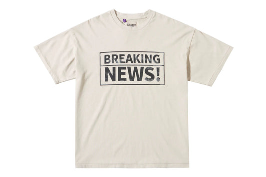 T-shirt BEIGE Gallery Dept Breaking News Tee