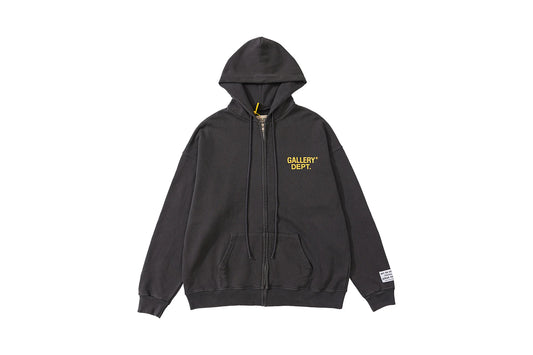 Gallery Dept Zip Up Hoodie GRIS