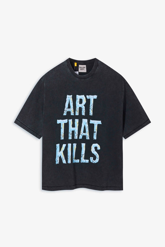 T SHIRT NOIR GALLERY DEPT BROKEN ATK