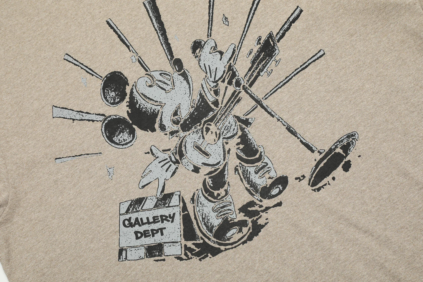 T SHIRT BEIGE GALLERY DEPT 24ss