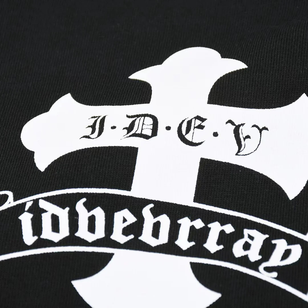 T-SHIRT DOUBLE CROIX BLANC CHROME HEARTS NOIR