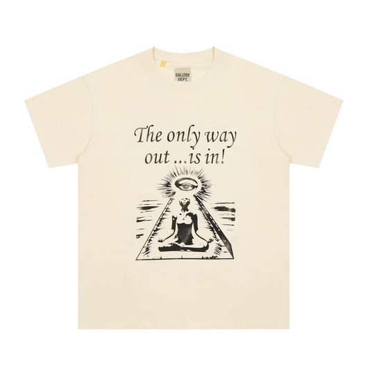 T-shirt BEIGE GALLERY DEPT WORK ONLY WAY OUT