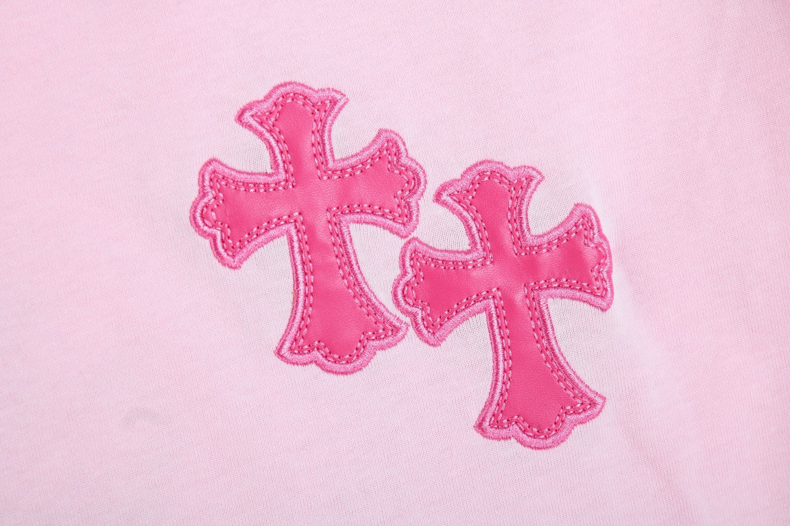 T-SHIRT ROSE AVEC LOGO FER À CHEVAL CHROME HEARTS