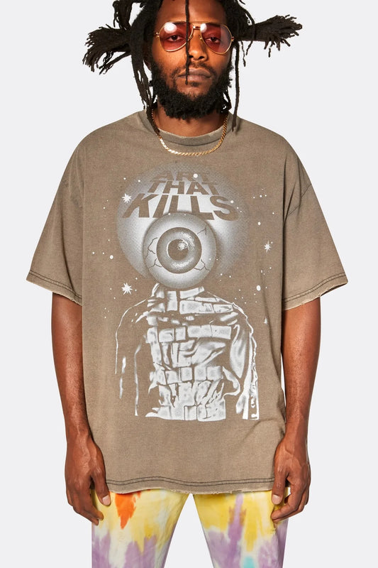 T-SHIRT MARRON DÉPARTEMENT GALERIE « L'ART QUI TUE » Rod Tee